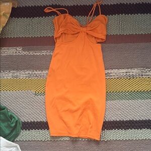 Orange Sleeveless Dress